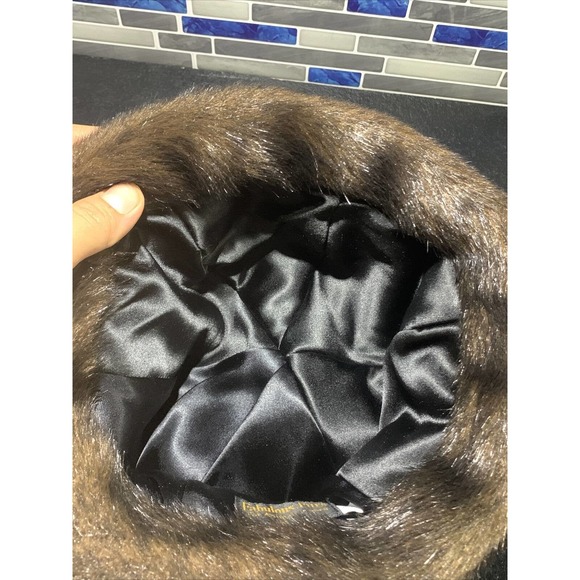 FABULOUS FURS FOR ANIMAL LOVERS | Women’s Brown Faux Fur Hat Size: Small - Picture 2 of 3
